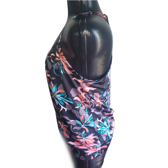 Eclipse Floral Print Racerback Tank Top M - Picture 4 of 5